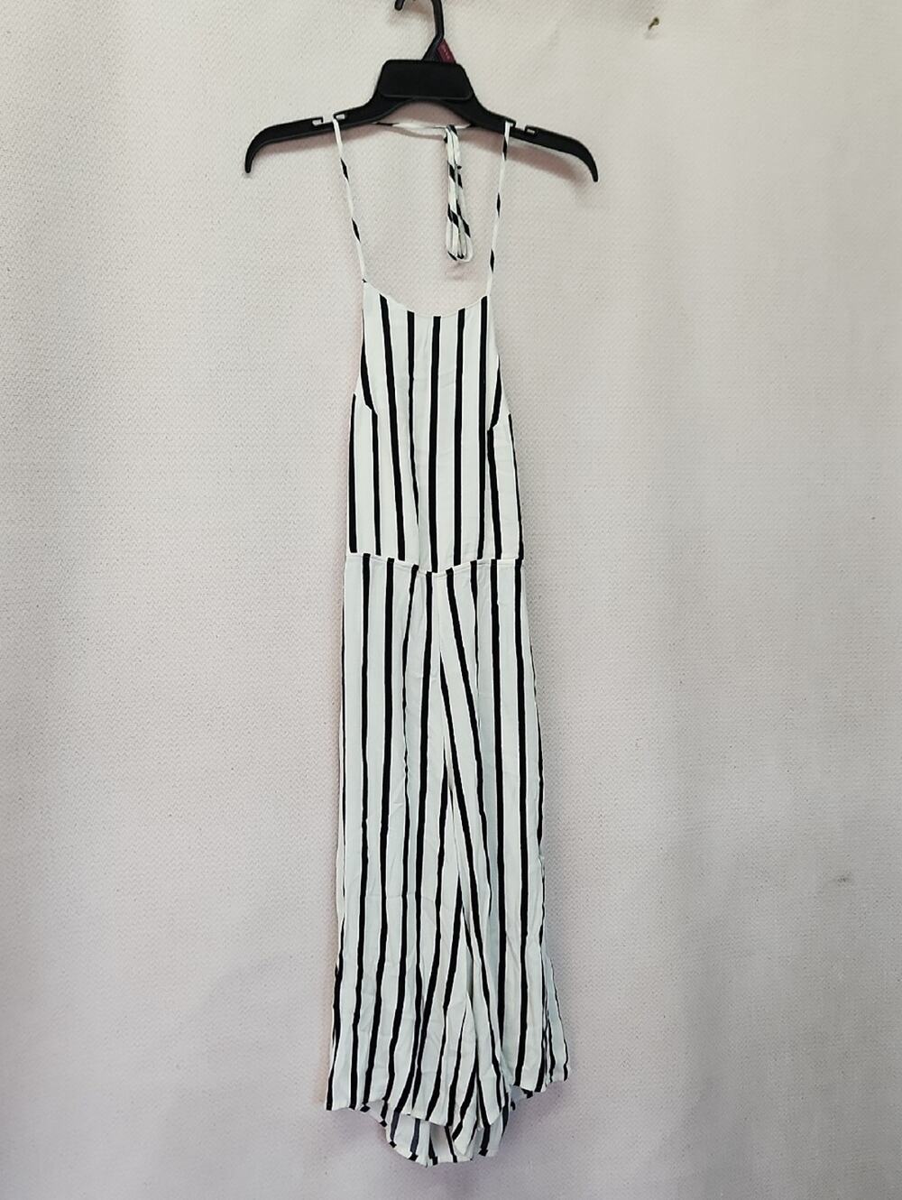 Forever 21 Black and White Striped Jumpsuit